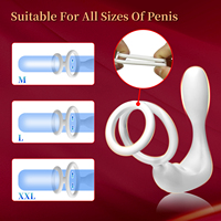 Großhandel Doppelring Prostata-Massagegerät Kabellose Fernbedienung Silikon Anal-Vibrator Medizinische Qualität Erwachsenenprodukte für Männer