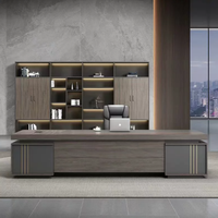 Nouveau bureau de direction moderne et luxueux, bureau du patron, simple et confortable, taille personnalisée, bureau de direction en forme de L, bureau de PDG en bois