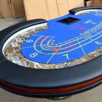 Table de poker de luxe personnalisée de haute qualité et à bas prix de l'usine Baylex avec 10 joueurs et éclairage LED
