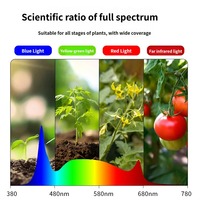 Lampe de croissance LED pour plantes d'intérieur en alliage d'aluminium, étanche, spectre complet, haute performance PPF, 20W/24W/36W, pour le soutien de la floraison des succulentes