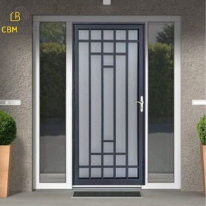CBMMart Portes d'entrée en métal de sécurité en acier brun foncé Dernières conceptions de portes Offres Spéciales modernes - Product Image 3