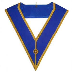 COLLAR DESNUDO PROVINCIAL DE ARTESANÍA MASÓNICA-TRENZADO DORADO EN AMBOS BORDES Y BOLA DORADA EN FRONTAGE - Product Image 1