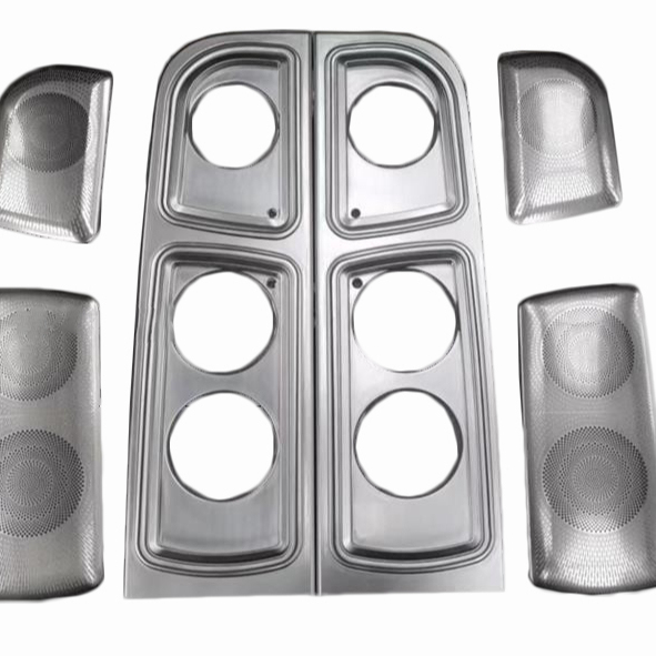 Car Decoration Dashboard Speaker Silver Grille Car Audio System Cover