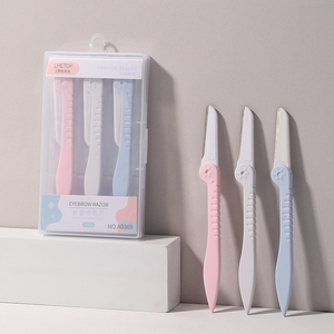 LMLTOP Set di 3 Rasoi per Sopracciglia Pieghevoli OEM A0369, Lama Appuntita in Acciaio Inossidabile per Dermaplaning <span class=keywords><strong>e</strong></span> Trattamenti Viso - Product Image 6