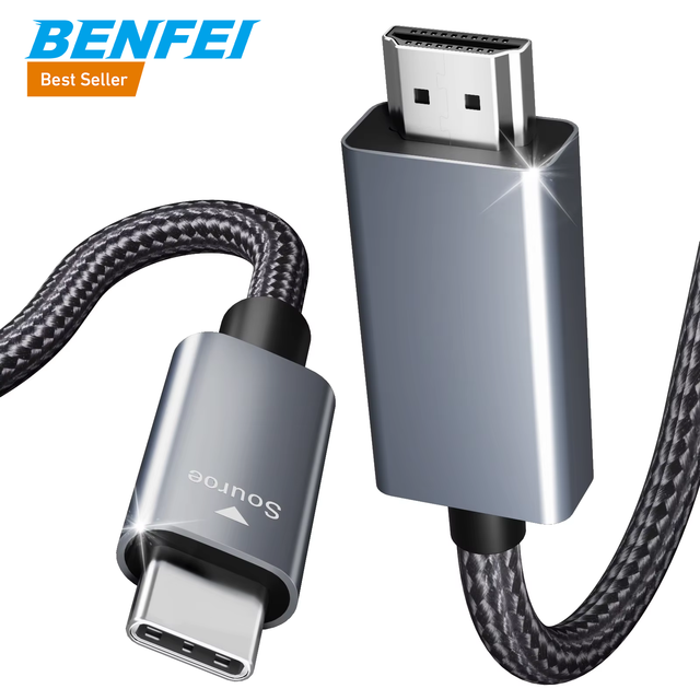 Customize USB C for Cable 4K 60Hz Aluminum Shell PVC 1.8 Meter Nylon Braided Nickel Plated for Laptop Mobile Phone Projector