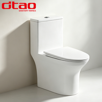 WC monobloc en céramique de haute qualité, à poser au sol, avec chasse d'eau Tornado et siphon en S, pour salle de bain