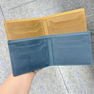 Cartera de Hombre de Cuero Genuino <span class=keywords><strong>Crazy</strong></span> <span class=keywords><strong>Horse</strong></span>, Diseño Retro de Lujo con Logotipo Personalizado, RFID, Corta y Abierta, Más Vendida - Product Image 4