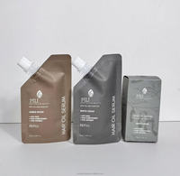 Emballage personnalisé en papier kraft écologique biodégradable pour liquides, pochette debout pour huile corporelle liquide, lotion, crème pour les mains, shampoing