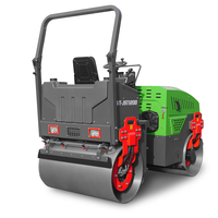 Compacteur routier à double tambour hydraulique entièrement intégré, à moteur diesel/essence refroidi par eau, pour asphalte et sol