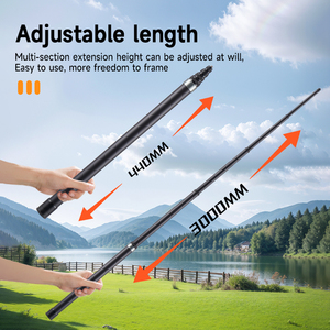 Ultra-Long 3 mètres Shadowstone Insta360X5 fibre de carbone panoramique sport caméra bâton Invisible Selfie Photo <span class=keywords><strong>Studio</strong></span> accessoires - Product Image 6