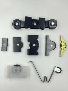 باب منزلق مزدوج الإغلاق الناعم لباب خشبي المثبط معلق وبكرات دوارة لباب خشبي - Product Image 6