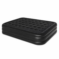 Matelas Gonflable Double Élevé de Luxe Léger en PVC Écologique avec Pompe Intégrée Automatique, Portable pour la Maison et le Camping en Plein Air