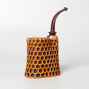 Xiaoxiong Usine Directe De Luxe Portable Vin Navire <span class=keywords><strong>Bruyer</strong></span> Pipe À Fumer Gravé Dragon Échelles Big Sitter Pipes À Tabac - Product Image 3