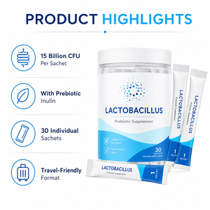 Nouveaux compléments alimentaires de probiotiques lyophilisés Lactobacillus Salivarius Casei Bifidobacterium Lactis en poudre pour adultes - Soutien immunitaire - Product Image 5