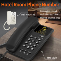 Téléphone filaire, téléphone fixe basique pour seniors, téléphone analogique domestique avec fonctions Mute, Retenir, Redial, petit téléphone filaire de bureau/mural