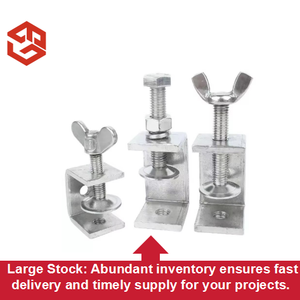 Penjepit pipa harimau galvanis berbentuk U penjepit berbentuk C pipa baja penjepit persegi gantungan yang dikencangkan dengan tangan penjepit pengencang - Product Image 2