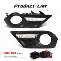 Pièces automobiles d'approvisionnement d'usine voiture LED DRL feux diurnes pour Isuzu MU-X MUX 2015 2016 antibrouillard avec clignotant