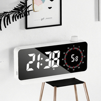 Moderner digitaler Wecker mit Kalendern und USB-LED-Doppelalarm für Gästezimmer, Heimdekoration, Küche