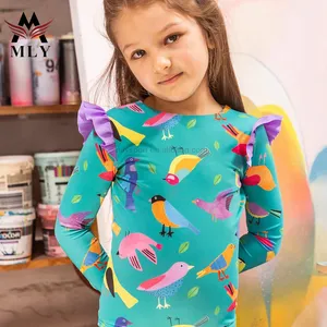 MLY High Quality Children Swimwear Sustainable Print Swimsuit 1 Piece Kids Swimwear For Girls