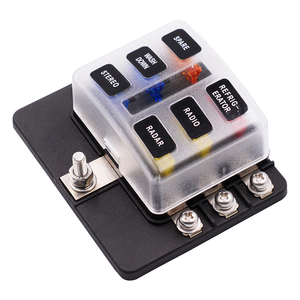 Caja de fusibles Universal <span class=keywords><strong>para</strong></span> <span class=keywords><strong>coche</strong></span>, caja de fusibles con 6 ranuras, ATO, ATC, 12V, marino, 12 vías - Product Image 1