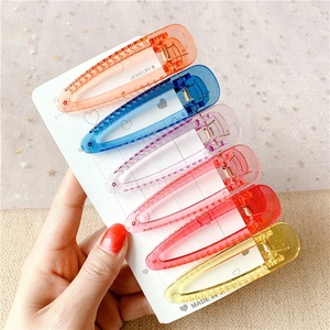 Résine Acrylique Triangle Clair Transparent Bonbons Colorés Barrettes Bec de Canard Épingles À Cheveux Poignées En Plastique Pinces À Cheveux pour Femmes - Product Image 2