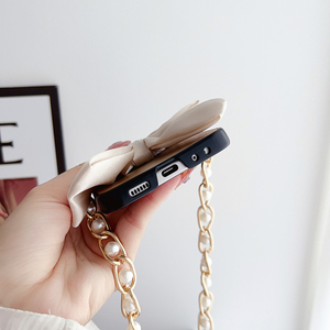 Funda de teléfono plegable de diseño lujoso para <span class=keywords><strong>Samsung</strong></span> <span class=keywords><strong>Z</strong></span> <span class=keywords><strong>Flip</strong></span> 5 <span class=keywords><strong>Z</strong></span> <span class=keywords><strong>Flip</strong></span> 4 Pearl Chains <span class=keywords><strong>Z</strong></span> <span class=keywords><strong>Flip</strong></span> 3 Telefono <span class=keywords><strong>Movil</strong></span> - Product Image 4