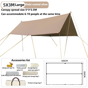 Carpa para exteriores, toldo para pícnic, protector solar, toldo para playa a prueba de lluvia, equipo de acampada, suministros de sombra, equipo de viaje - Product Image 6