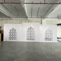 FSDKX Ensemble d'arches en acrylique robustes de style romantique avec motifs sculptés pour événements de mariage et décoration de scène