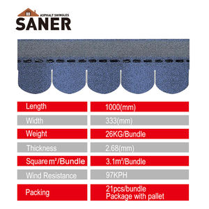 Qualité garantie Tuiles européennes classiques Colorfast Grêle Preuve Échelles <span class=keywords><strong>Type</strong></span> <span class=keywords><strong>Asphalte</strong></span> Bardeaux pour Appartements Villa - Product Image 2