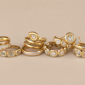 Anillo Apilable de Eternidad con <span class=keywords><strong>Mini</strong></span> Bisel, Chapado en Oro de 14/18K o Vermeil, Plata de Ley 925, Joyería de Moda Tendencia 2025 para Mujer - Product Image 6