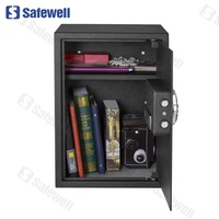 Safewell E3606E Grande caméra de sécurité en acier Livre de documents Cash Safe Box avec serrure numérique pour l'argent Bijoux Strong Box