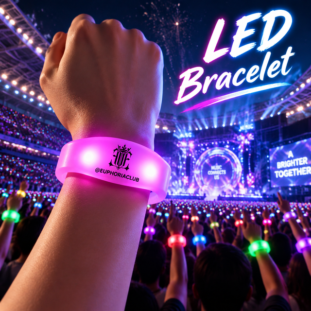 Longstargift Wholesale Bulk Wireless Remote Control Multicolor Lighting Concert Festival Event Audience Interaction LED Bracelet