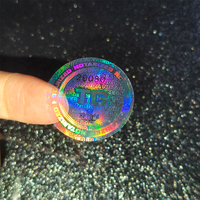 Etiquetas Adhesivas Holográficas 3D Personalizadas, Material PET Anti-Falsificación, Etiquetas Transparentes con Logotipo