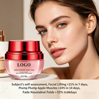 Crème hydratante pour peaux grasses à l'acide hyaluronique en flacon rouge, effet anti-rides, liftant et raffermissant pour femmes