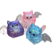 Ensemble de jouets anti-stress en peluche NeeDoh à thème Halloween : chauve-souris, fantôme, citrouille – Doux, mignons, à remontée lente, satisfaits de l'être pressés