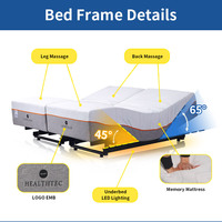 Fabricants de matelas chinois best-seller Lit réglable intelligent taille King Size Queen Size avec matelas séparé
