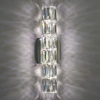 Applique murale décoration de luxe chambre d'hôtel villa chambre chevet escalier G4 longue bande cristal applique intérieure