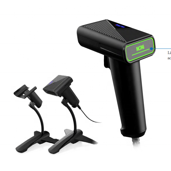 POS System 1D 2D QR Barcode Scanner with Stand Usb Barcode Reader for Supermarket Payment