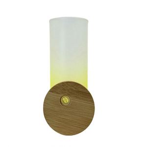 Bouteille d'eau en verre en forme de canette de bière 18 oz, gobelet vierge pour sublimation, gobelet givré 18 oz, bocal Mason avec couvercle en bambou et paille - Product Image 3