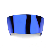 Visières de football en acrylique pour casque MIDI, effet miroir chromé, collection de visières pour casque de football, 14*6.5cm, résistantes à l'eau