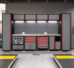 Aanpasbare 6-delige combinatie zware stalen gereedschapskast meubilair <span class=keywords><strong>hardware</strong></span> reparatie werkplaatsen garages OEM/ODM ondersteund roestbestendig - Product Image 2