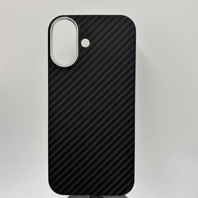 Business High Quality Magnetic Shockproof Aramid Carbon Fiber Mobile Phone Case for IPhone17 Magnetic Ring Holder Hot Press
