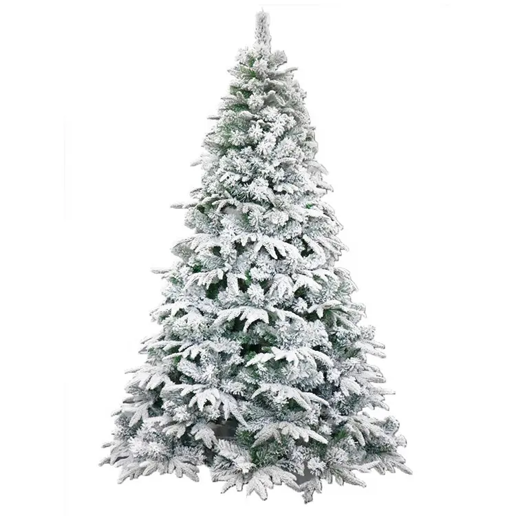 クリスマスパーティーのための自動人工ビッグクリスマスツリー225cm雪に覆われたクリスマスツリー