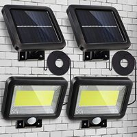 Lámpara Solar LED COB Impermeable IP65 de 5W, Luz de Seguridad para Jardín con Sensor de Movimiento, Farola Solar Exterior Dividida
