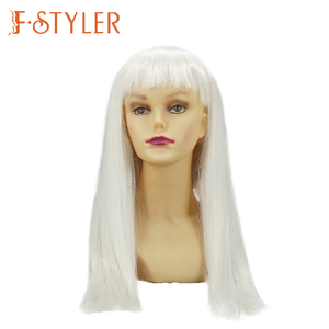 FSTYLER femmes rose clair long bob <span class=keywords><strong>perruque</strong></span> Offre Spéciale Halloween <span class=keywords><strong>Carnaval</strong></span> Perruques vente en vrac Usine synthétique cosplay perruques - Product Image 2