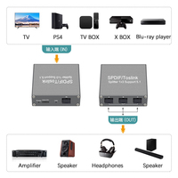 Répartiteur Audio Optique Numérique Tebe SPDIF Toslink Compatible Dolby DTS LPCM2.0 PS4 Xbox TV Transmission 130 pieds Plug & Play POE IP FTTH