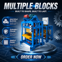 Machine manuelle de fabrication de blocs de béton QTJ4-40, petite machine mobile pour briques creuses, pavés et bordures en ciment