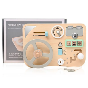 Jouet Montessori Volant en bois Jouet sensoriel Activité éducative précoce Planche d'activités en bois pour enfants 3 4 5 - Product Image 1