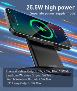 แท่นชาร์จไร้สาย <span class=keywords><strong>LDNIO</strong></span> WL02 แบบพับได้ ชาร์จเร็วอัตโนมัติ 3 in 1 พร้อมแม่เหล็ก - Product Image 3