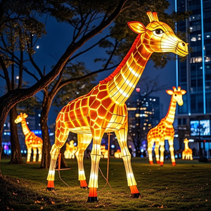 โคมไฟยีราฟ<span class=keywords><strong>สัตว์</strong></span> LED สำหรับเทศกาลกลางแจ้งและสวนสนุกซาฟารีสำหรับวันขอบคุณพระเจ้าและวันพ่อ - Product Image 1
